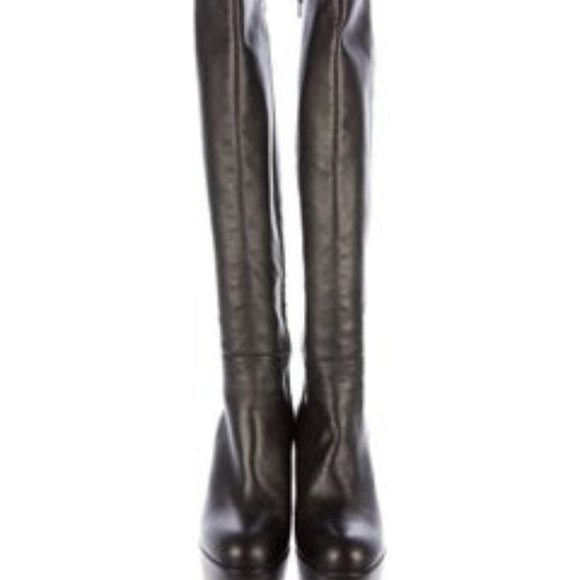 Stuart Weitzman Leather Platform Boots - Picture 4 of 4
